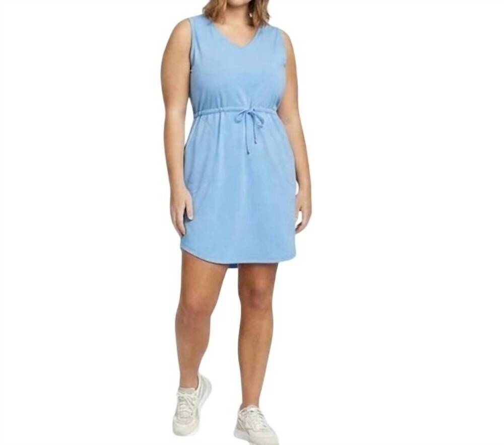 NEW EDDIE BAUER sleeveless departure tank mini dress - plus in light blue